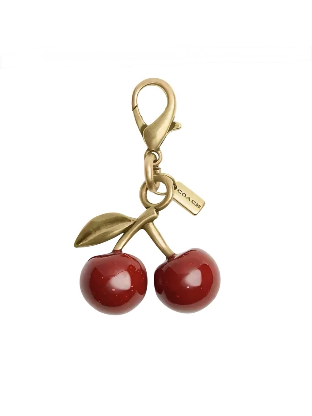 Coach CCX77 DIY Cherry Charm Brass Red Apple NWT Dust Bag